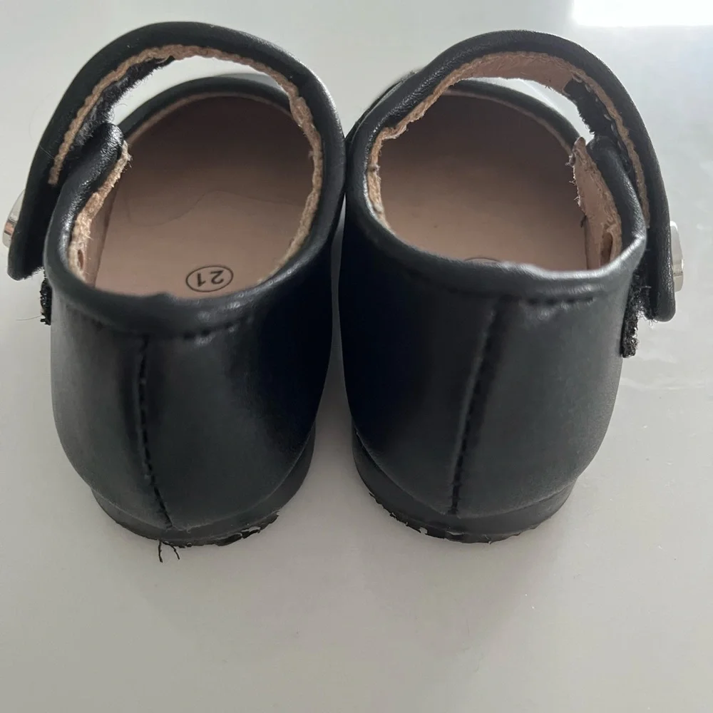 Zeebra kids toddler girls black mary jane shoes size 21